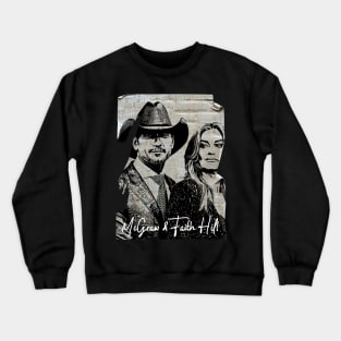 Tim McGraw & Faith Hill 80s Vintage Old Poster Crewneck Sweatshirt